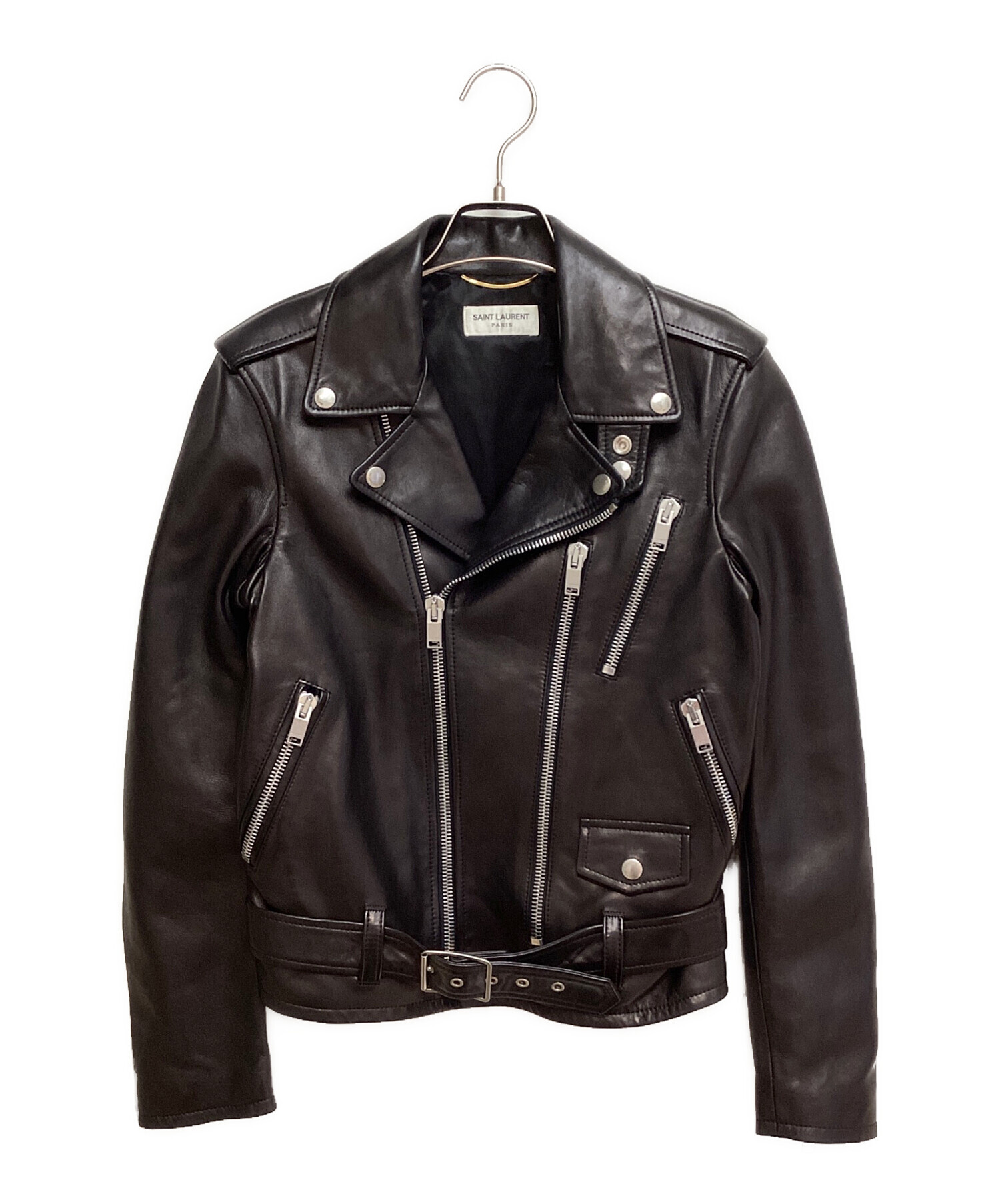 中古・古着通販】Saint Laurent Paris (サンローランパリ) Classic Motorcycle Jacket（ クラシックモーターサイクルジャケット） ブラック サイズ:38｜ブランド・古着通販 トレファク公式【TREFAC FASHION】スマホサイト