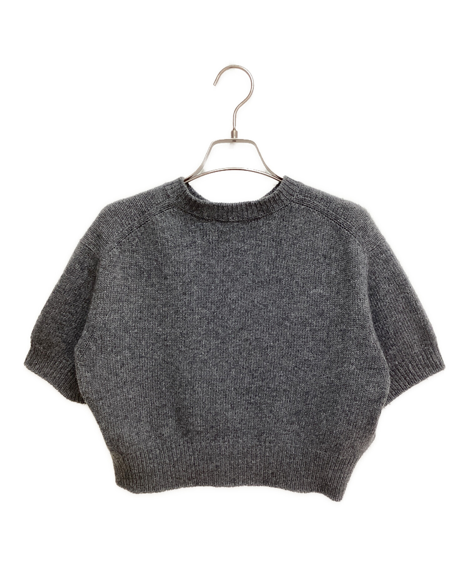 PRADA (プラダ) Wool × cashmere crew neck sweaterウールxカシミヤ クルーネック セーター グレー サイズ:S