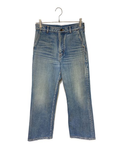 【中古・古着通販】Saint Laurent Paris (サンローランパリ) ハイウエストワイドレッグデニムパンツ インディゴ サイズ:28｜ブランド・古着通販  トレファク公式【TREFAC FASHION】スマホサイト