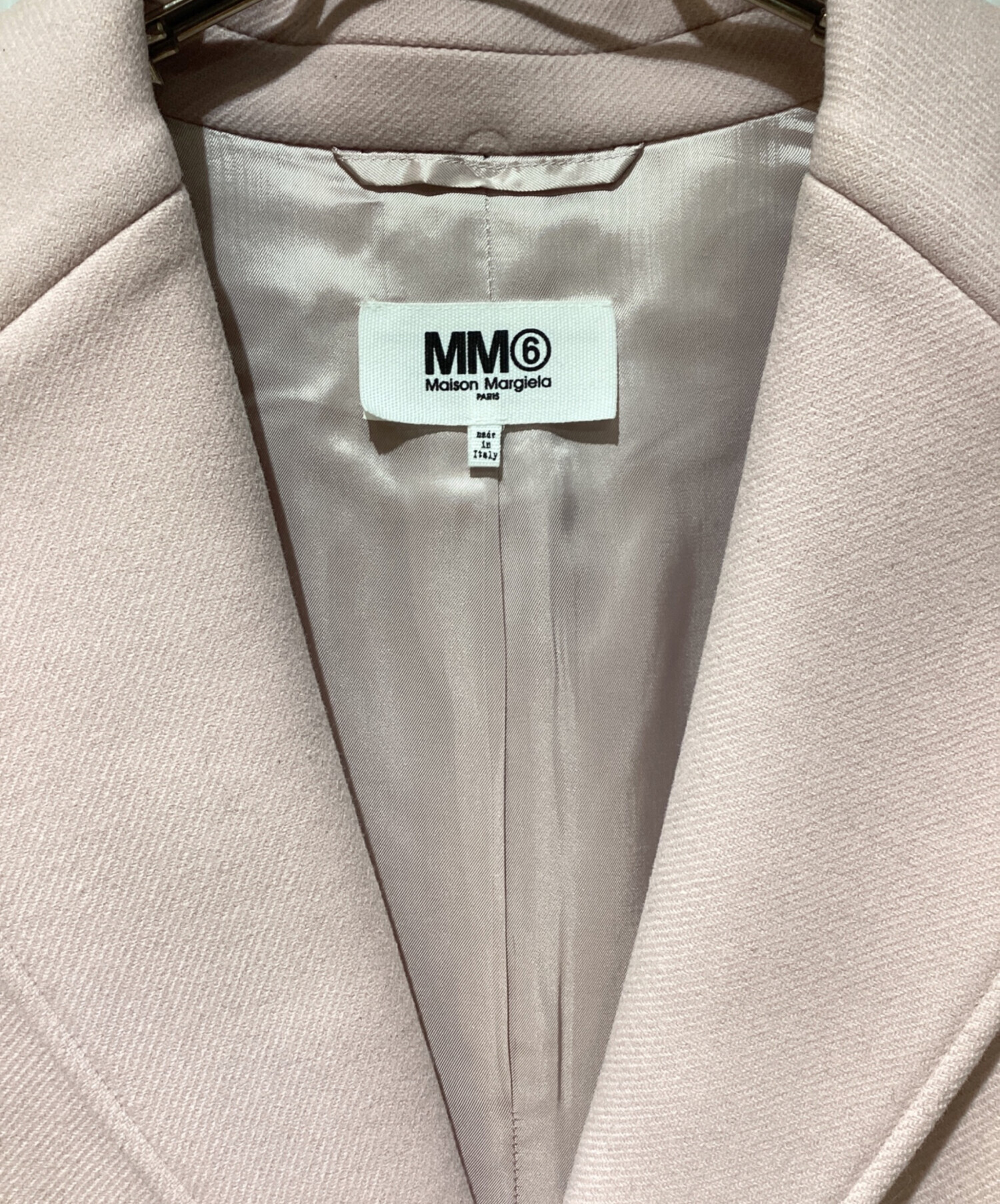 中古・古着通販】MM6 Maison Margiela (エムエムシックス メゾンマルジェラ) Elbow Patch Wool Jacket（ エルボーパッチウールジャケット） ピンク サイズ:46｜ブランド・古着通販 トレファク公式【TREFAC FASHION】スマホサイト