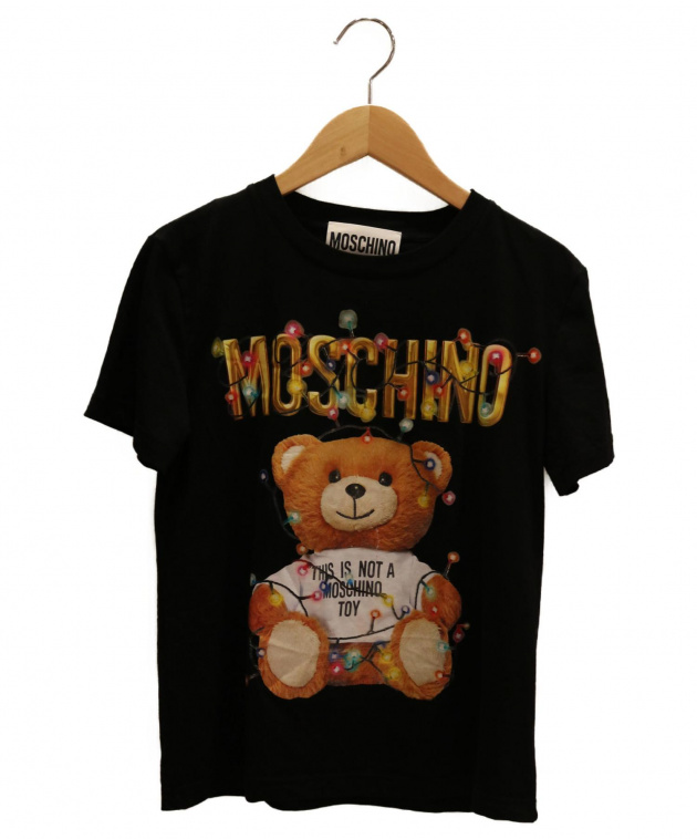 MOSCHINO (モスキーノ) ベアプリントTシャツ ブラック サイズ:I 38