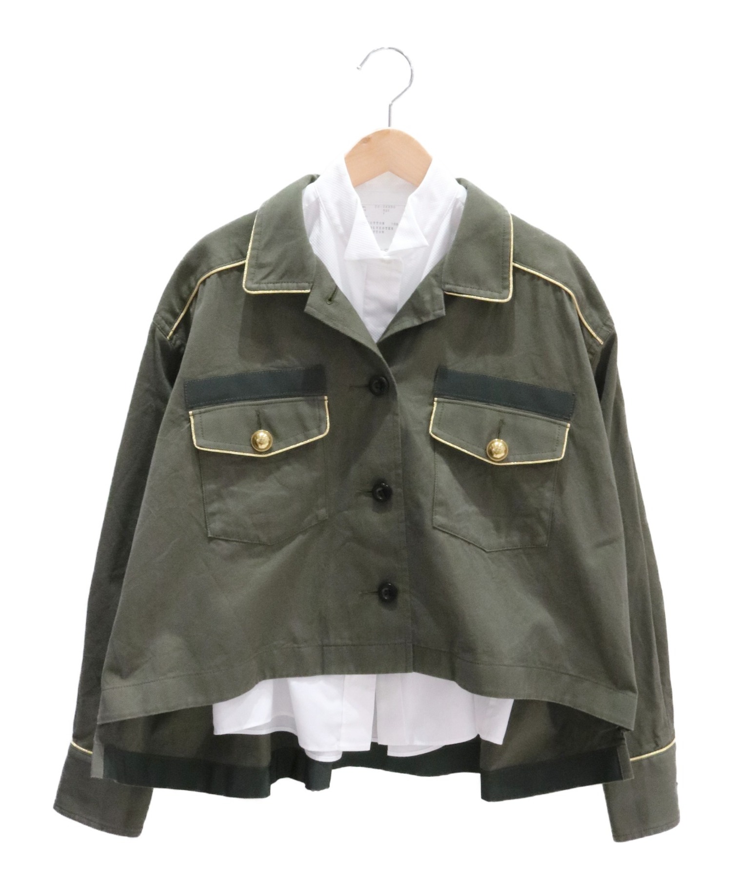 新品 サカイ sacai レイヤード シングルジャケット