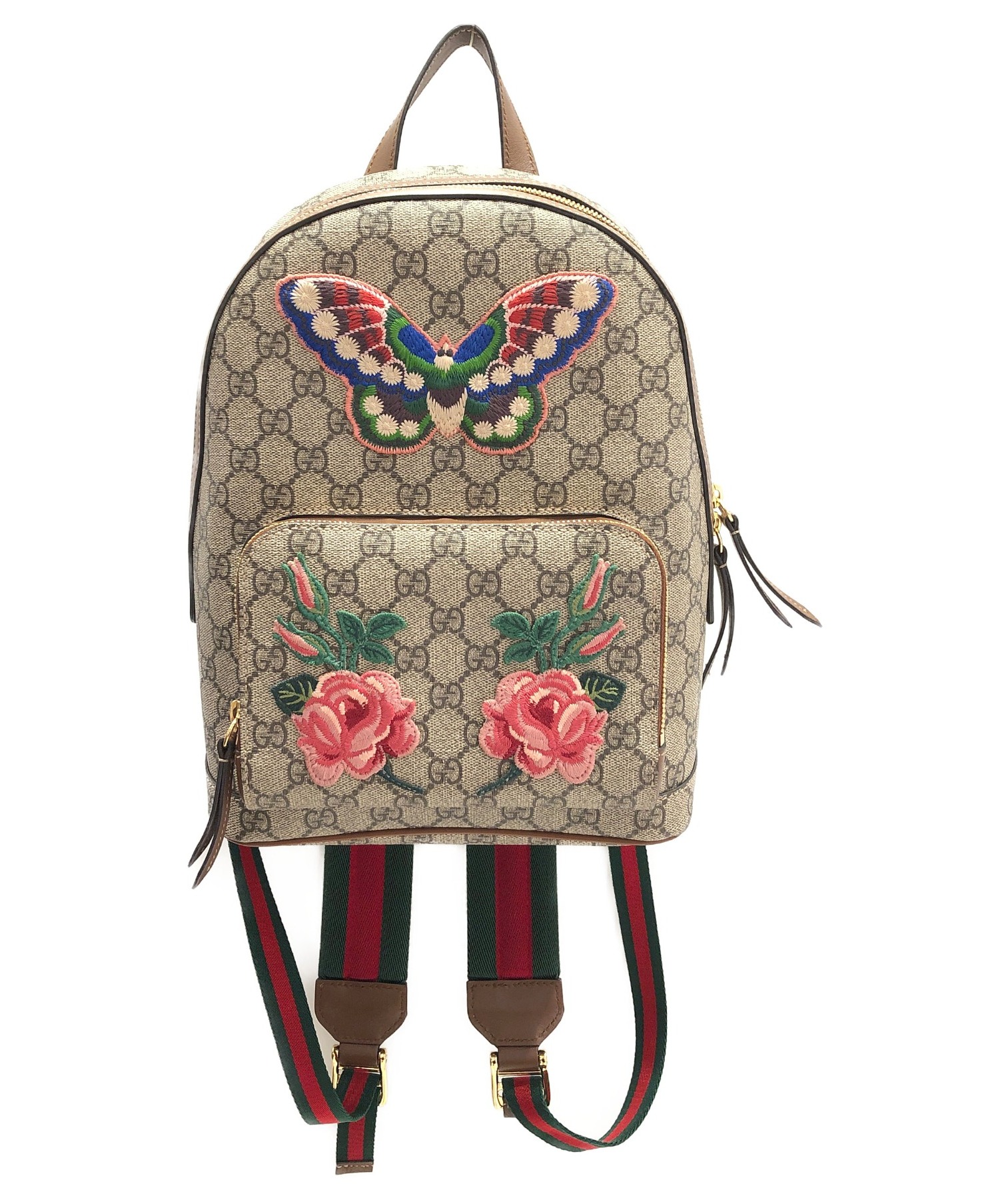 GUCCI (グッチ) GGスプリーム バタフライ フラワー バックパック サイズ:- 427042