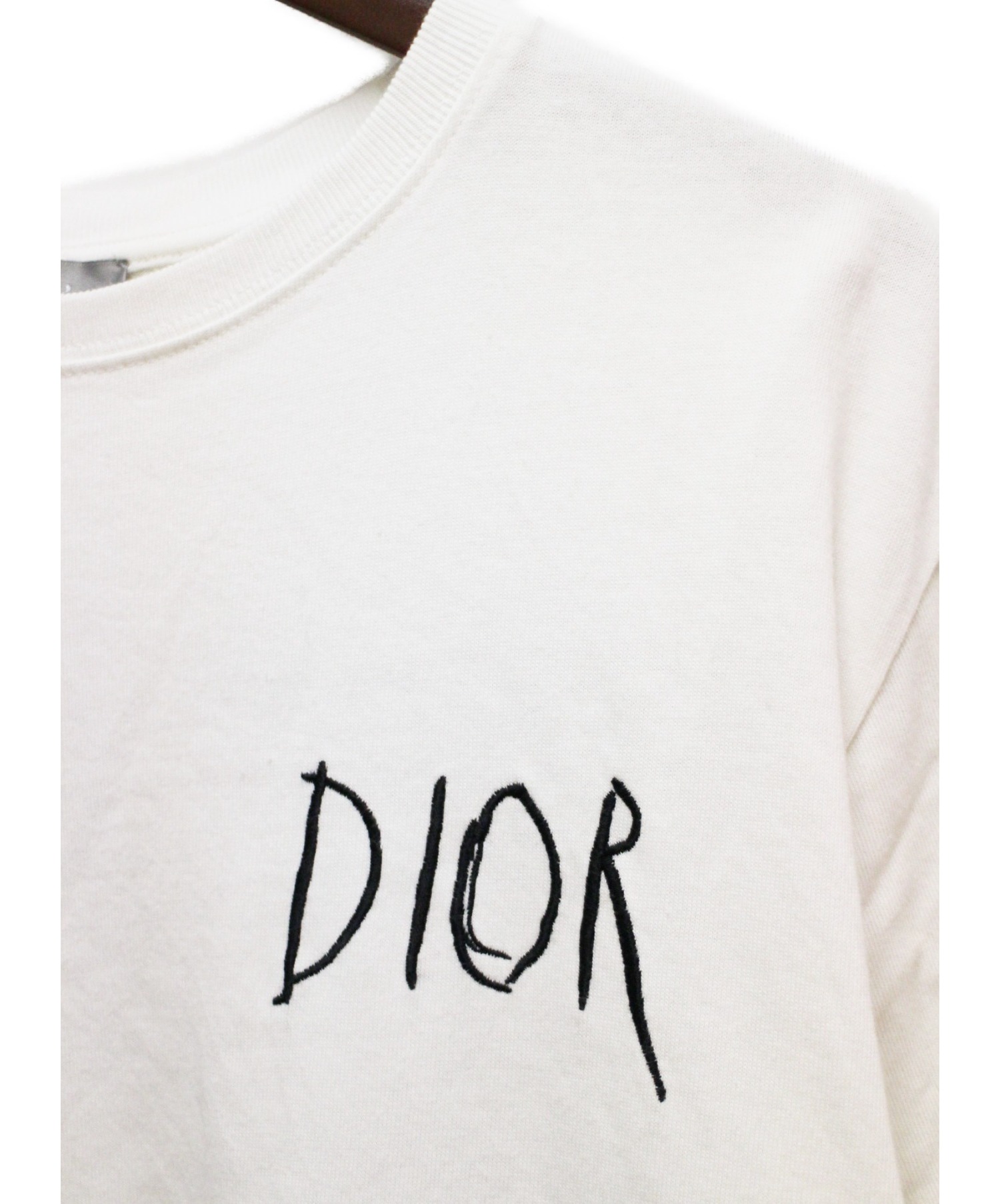 クリスチャン・ディオール Christian Dior ディール×レイモンド・ペティボン　Raymond Pettibon　コラボ　Ｔシャツ　19AW 943J609G0554 ホワイト コットン メンズ 半袖Ｔシャツ