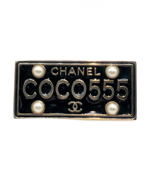 中古・古着通販】CHANEL (シャネル) ココマークピンブローチ ブラック