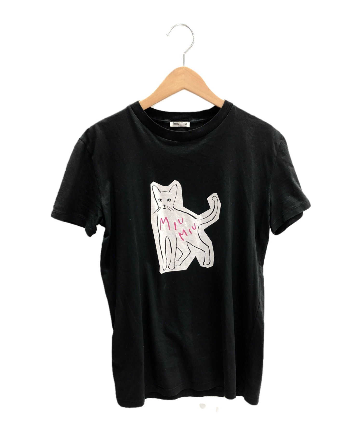 中古・古着通販】MIU MIU (ミュウミュウ) キャットデザインTシャツ