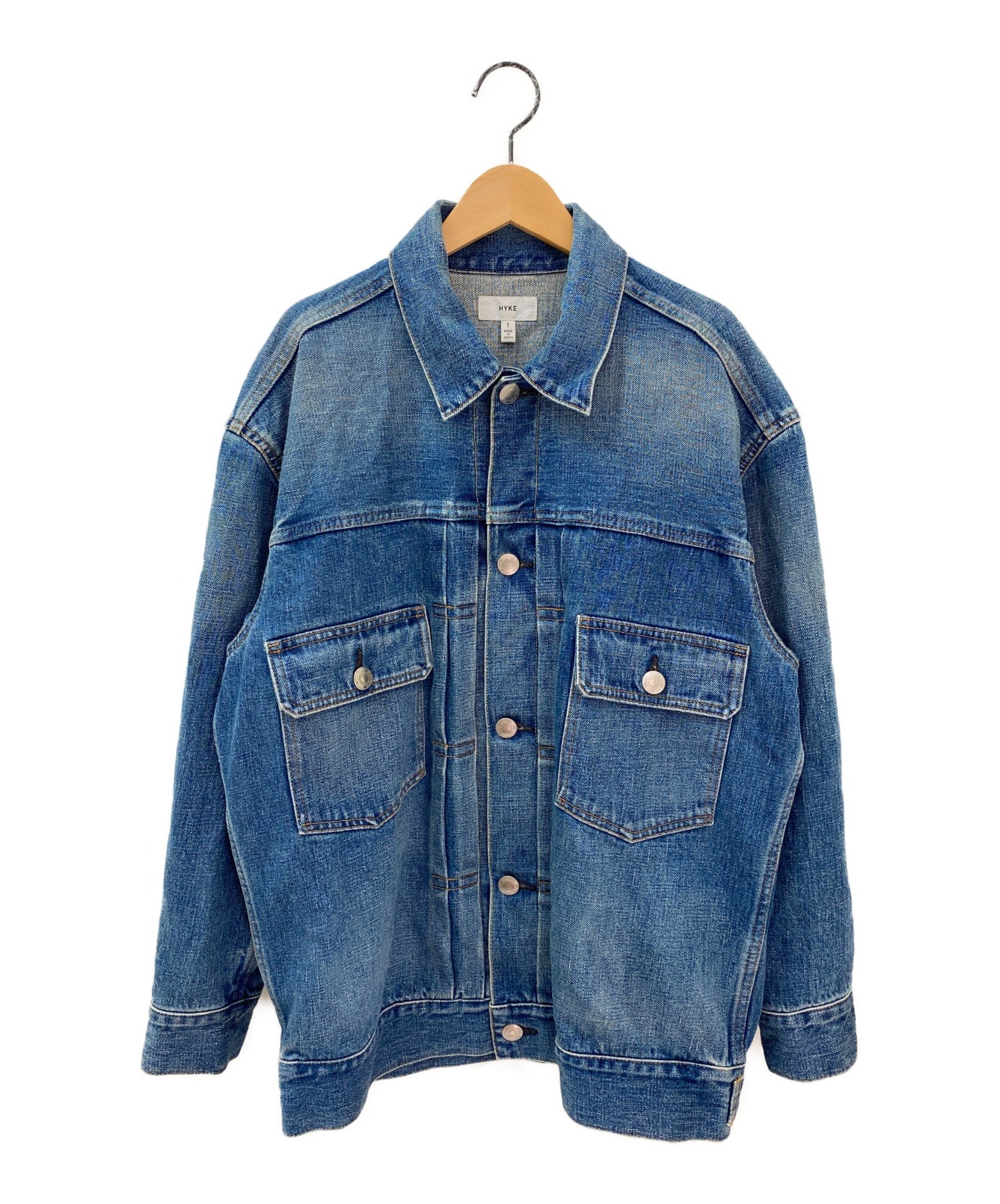 中古・古着通販】HYKE (ハイク) Denim jacket BIG FIT ブルー サイズ:1