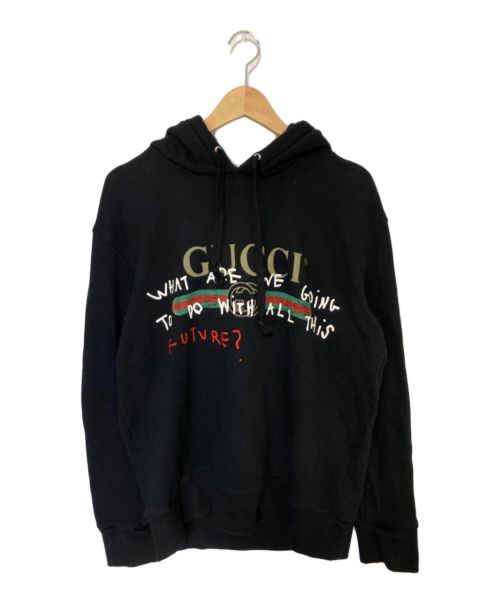 中古・古着通販】GUCCI (グッチ) ロゴパーカー ブラック サイズ:Ｍ