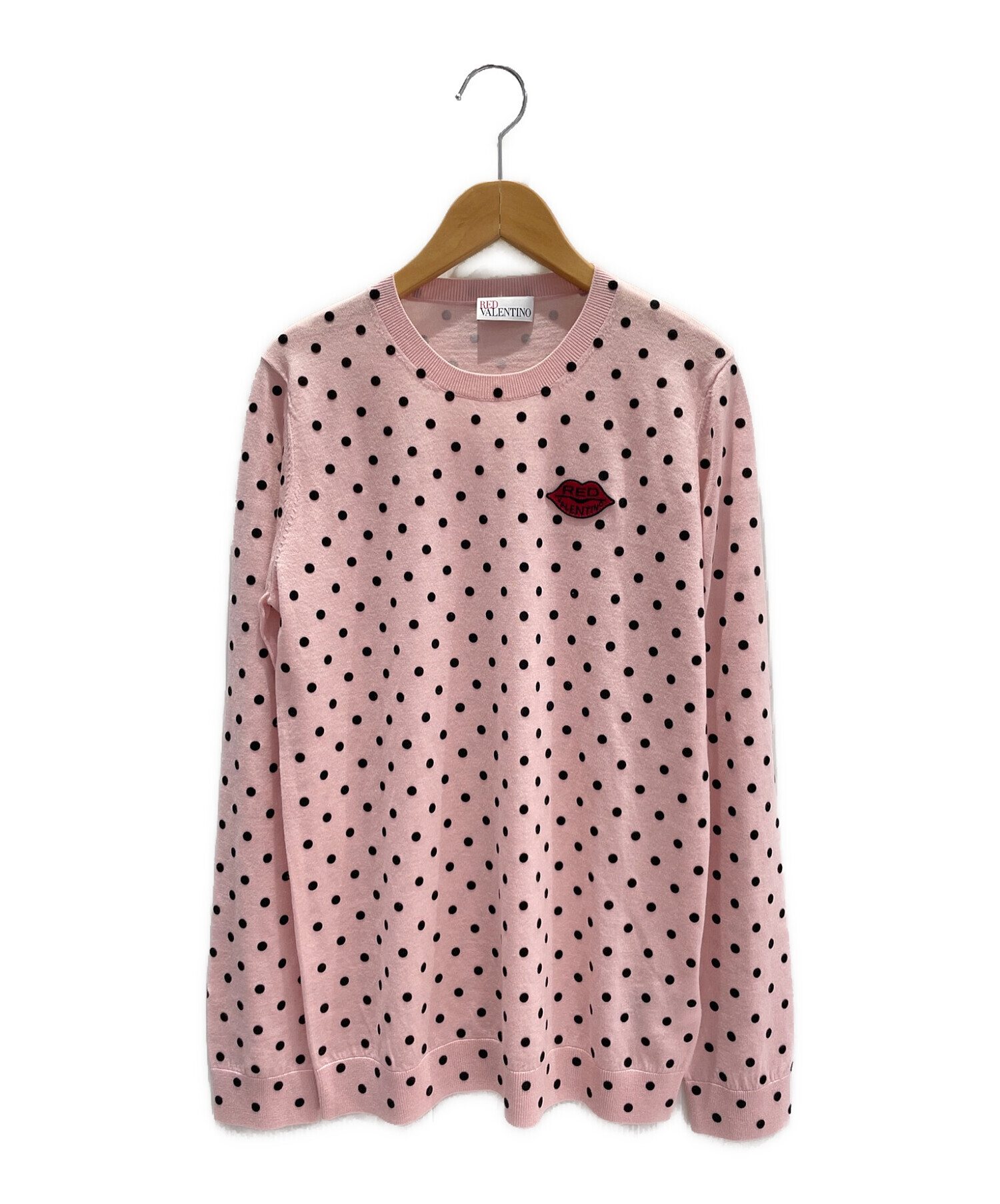 RED VALENTINO (レッドヴァレンティノ) ドットデザインニット ピンク サイズ:M