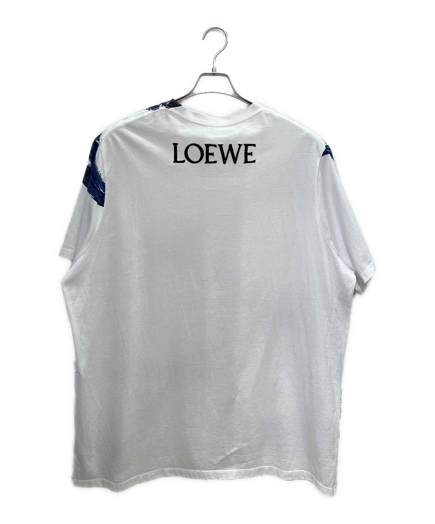 LOEWE (ロエベ) 総柄オーバーサイズTシャツ ホワイト×ブルー サイズ:M