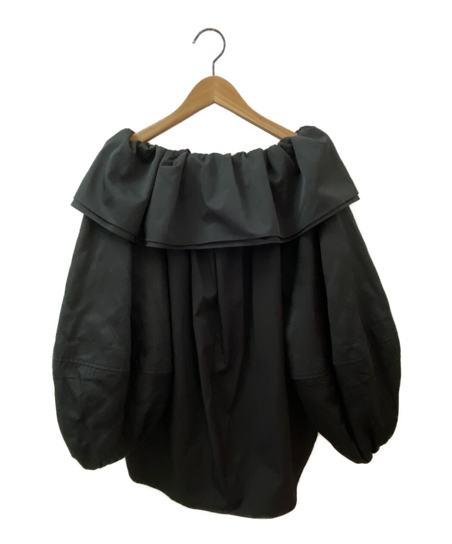 RIKO (リコ) Double-collar quilting sleeve blouse ブラック サイズ:F