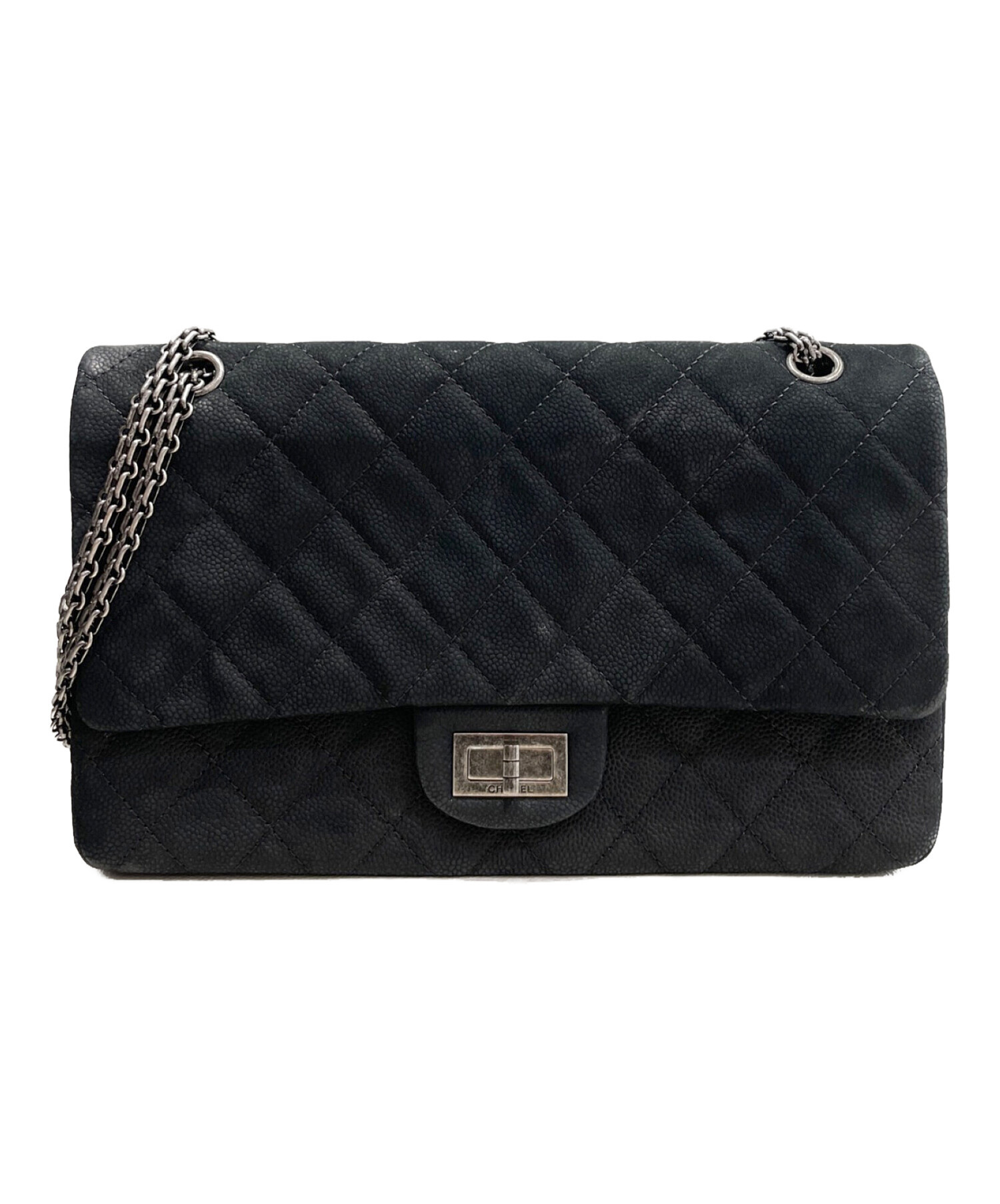 中古・古着通販】CHANEL (シャネル) 2.55ハンドバッグ ブラック サイズ