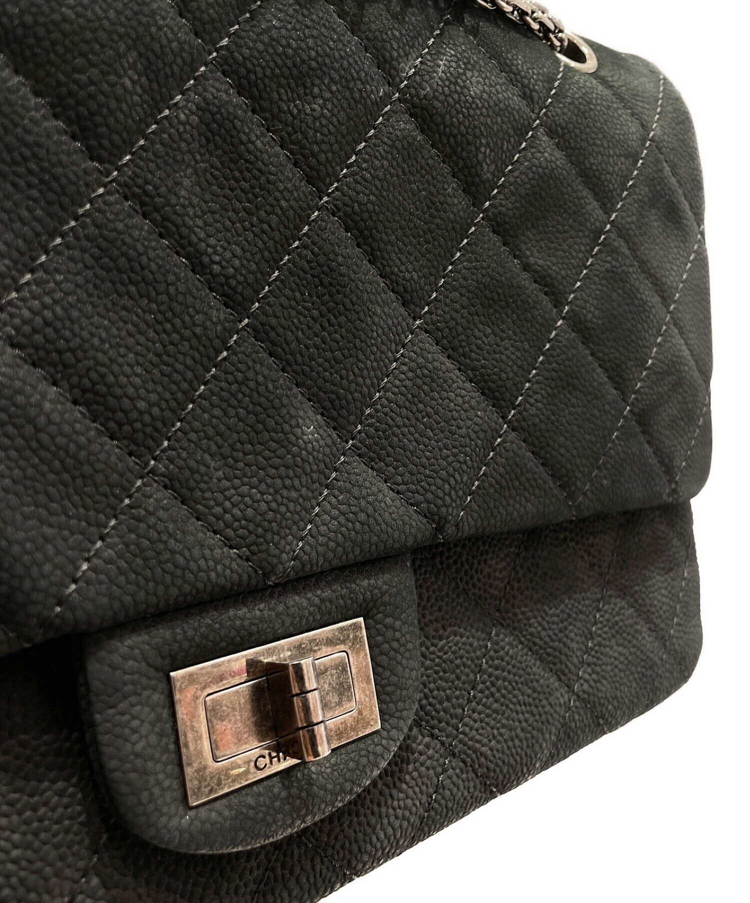 中古・古着通販】CHANEL (シャネル) 2.55ハンドバッグ ブラック サイズ