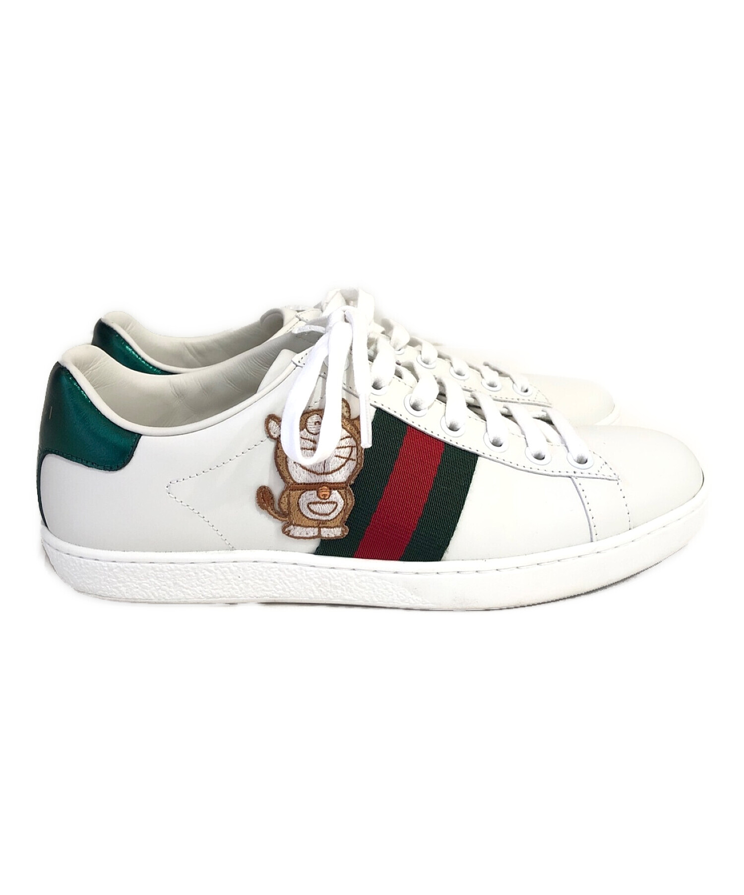 GUCCI (グッチ) ×ドラえもん ローカットスニーカー ホワイト サイズ:36