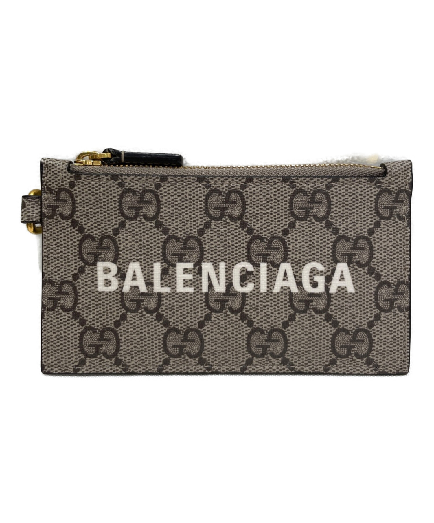 GUCCI×BALENCIAGA (グッチ×バレンシアガ) ストラップ付カードケース ブラウン サイズ:-