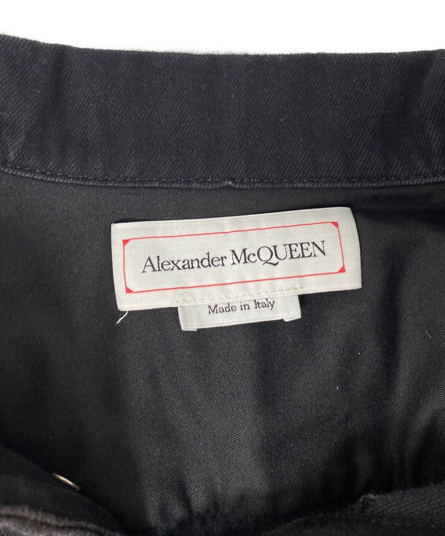 ALEXANDER McQUEEN (アレキサンダーマックイーン) マックイーングラフィティデニムジャケット ブラック サイズ:50