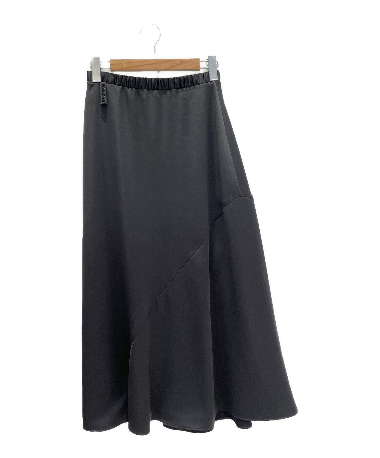 MONCLER (モンクレール) サテンロングスカート ブラック サイズ:40