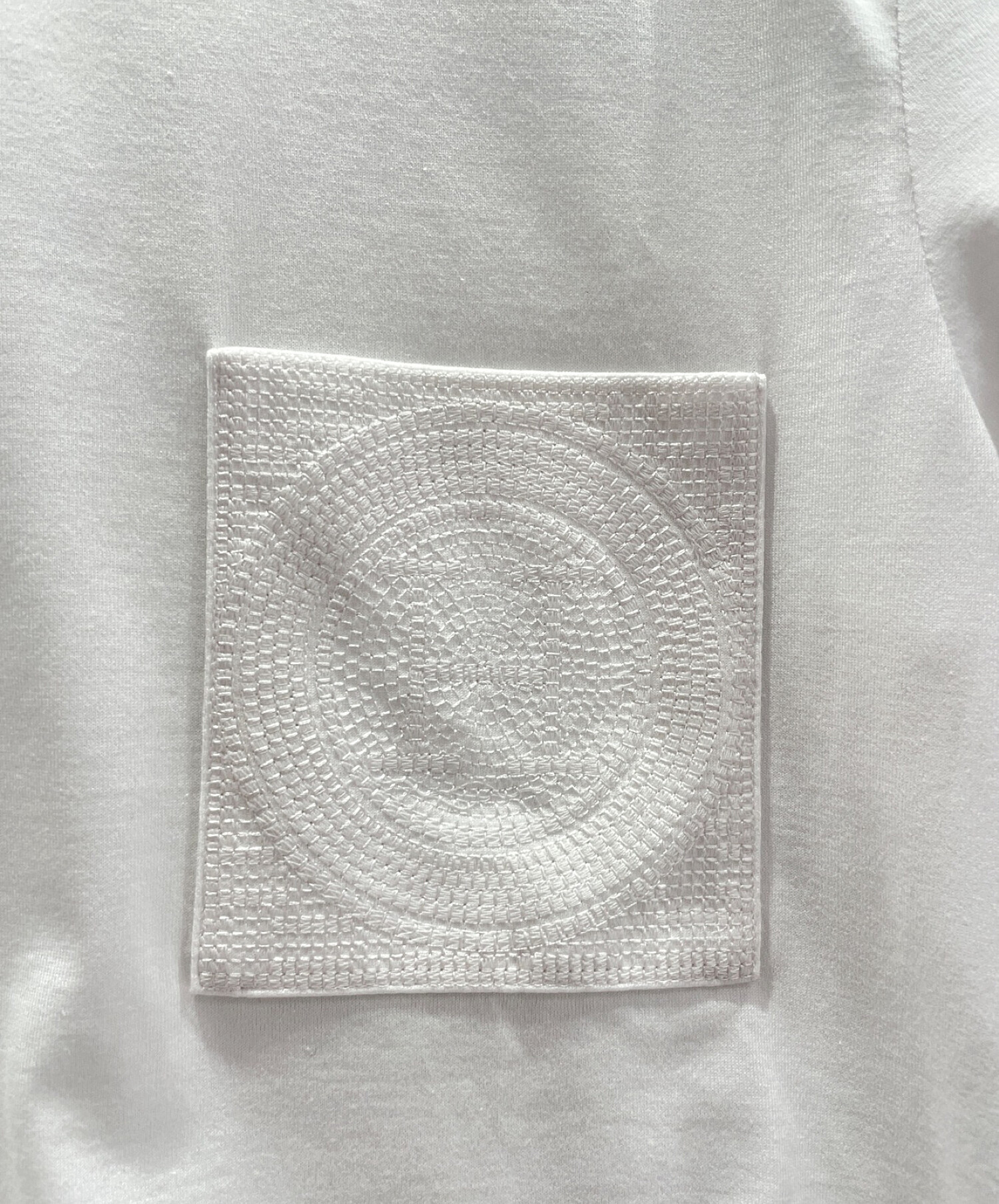 HERMES (エルメス) H刺繍入りポケット半袖Ｔシャツ ホワイト サイズ:38