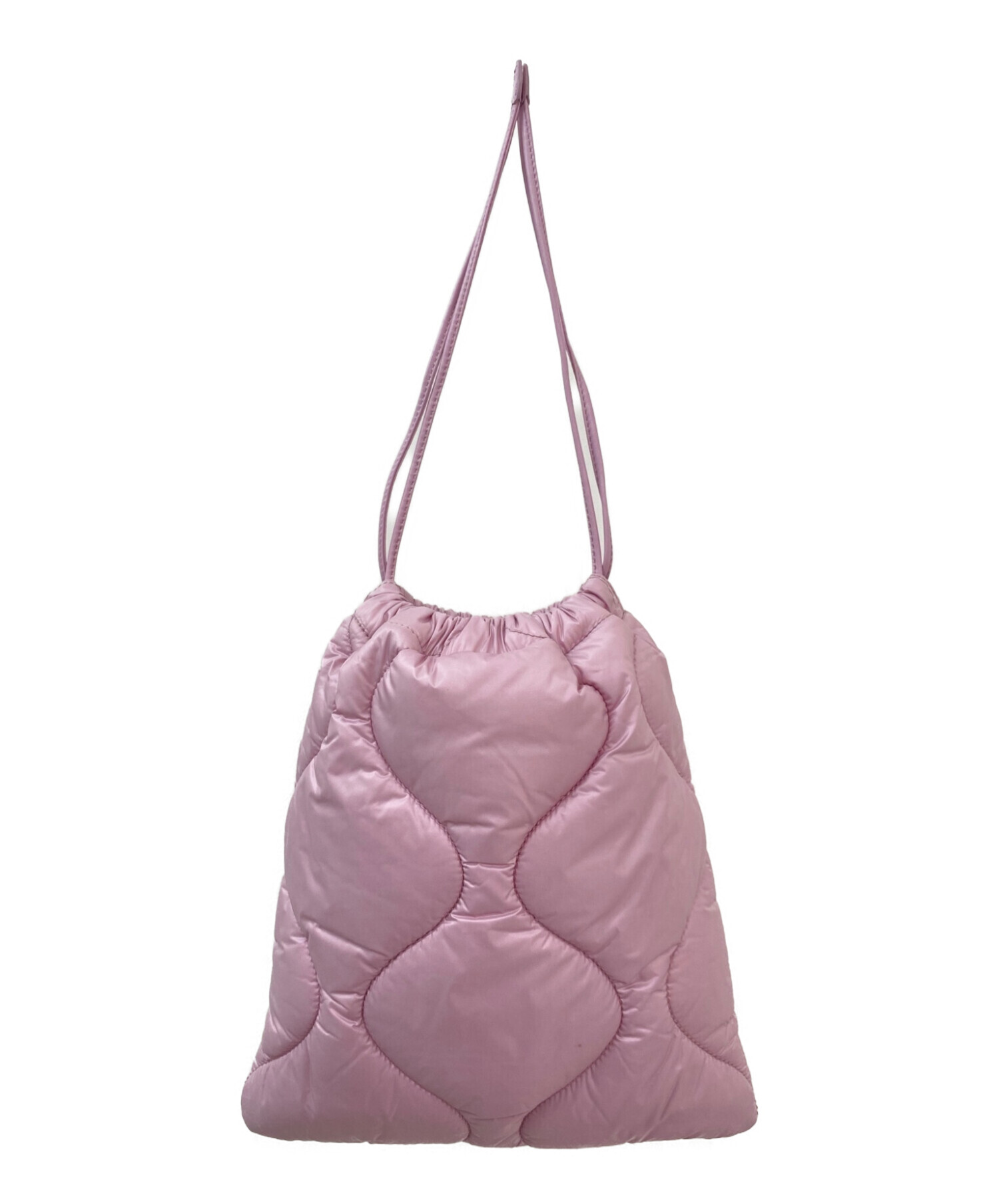 MIU MIU (ミュウミュウ) キルティング巾着バッグ ピンク