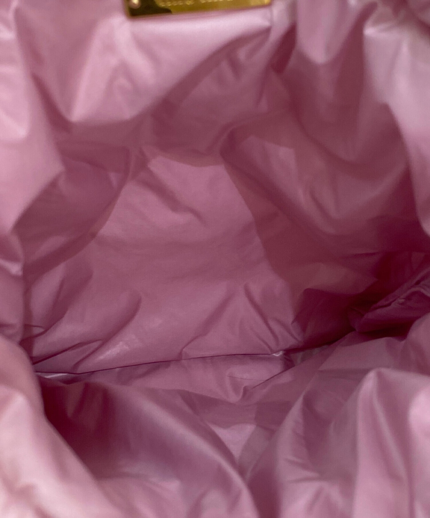 MIU MIU (ミュウミュウ) キルティング巾着バッグ ピンク
