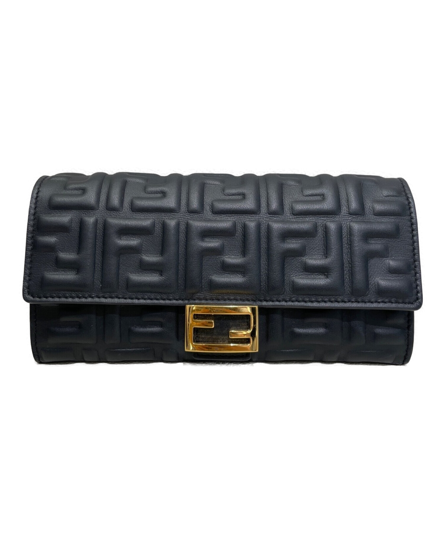 FENDI (フェンディ) バゲット コンチネンタル財布 ブラック