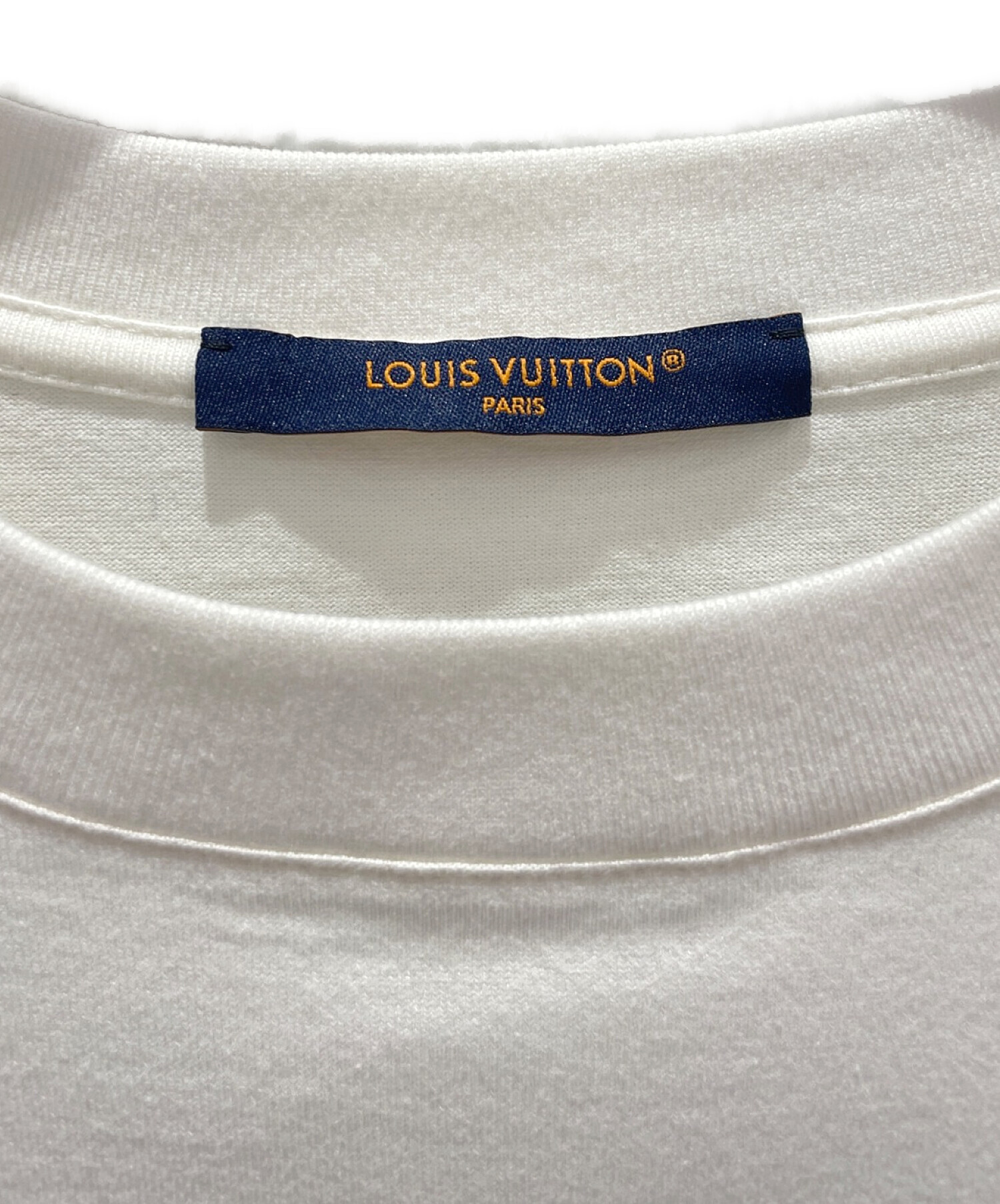 LOUIS VUITTON (ルイ ヴィトン) プリンテッドコットンTシャツ ホワイト サイズ:M