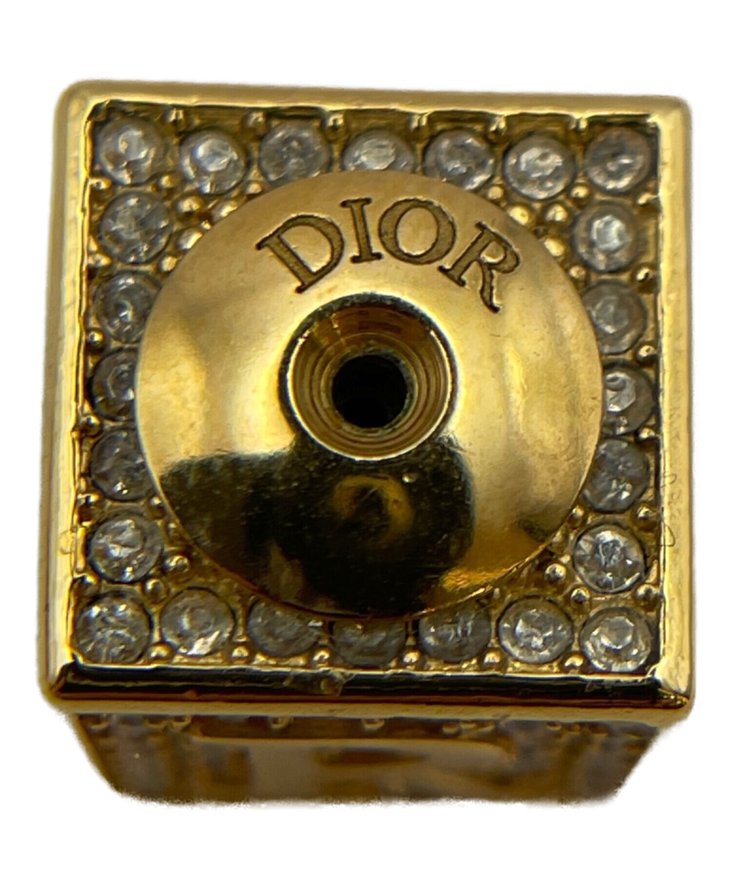 中古・古着通販】Dior (ディオール) キューブピアス ゴールド 