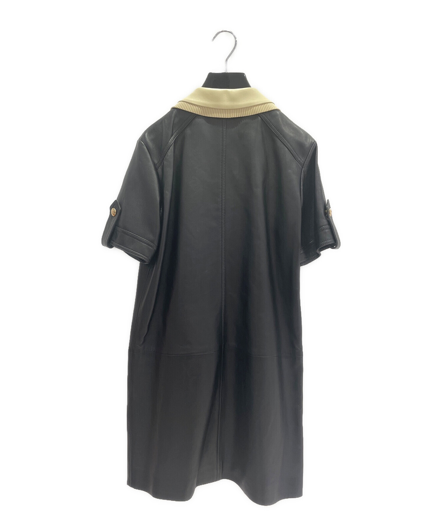 CELINE (セリーヌ) ミニプリーツカラードレス ブラック サイズ:38 未使用品