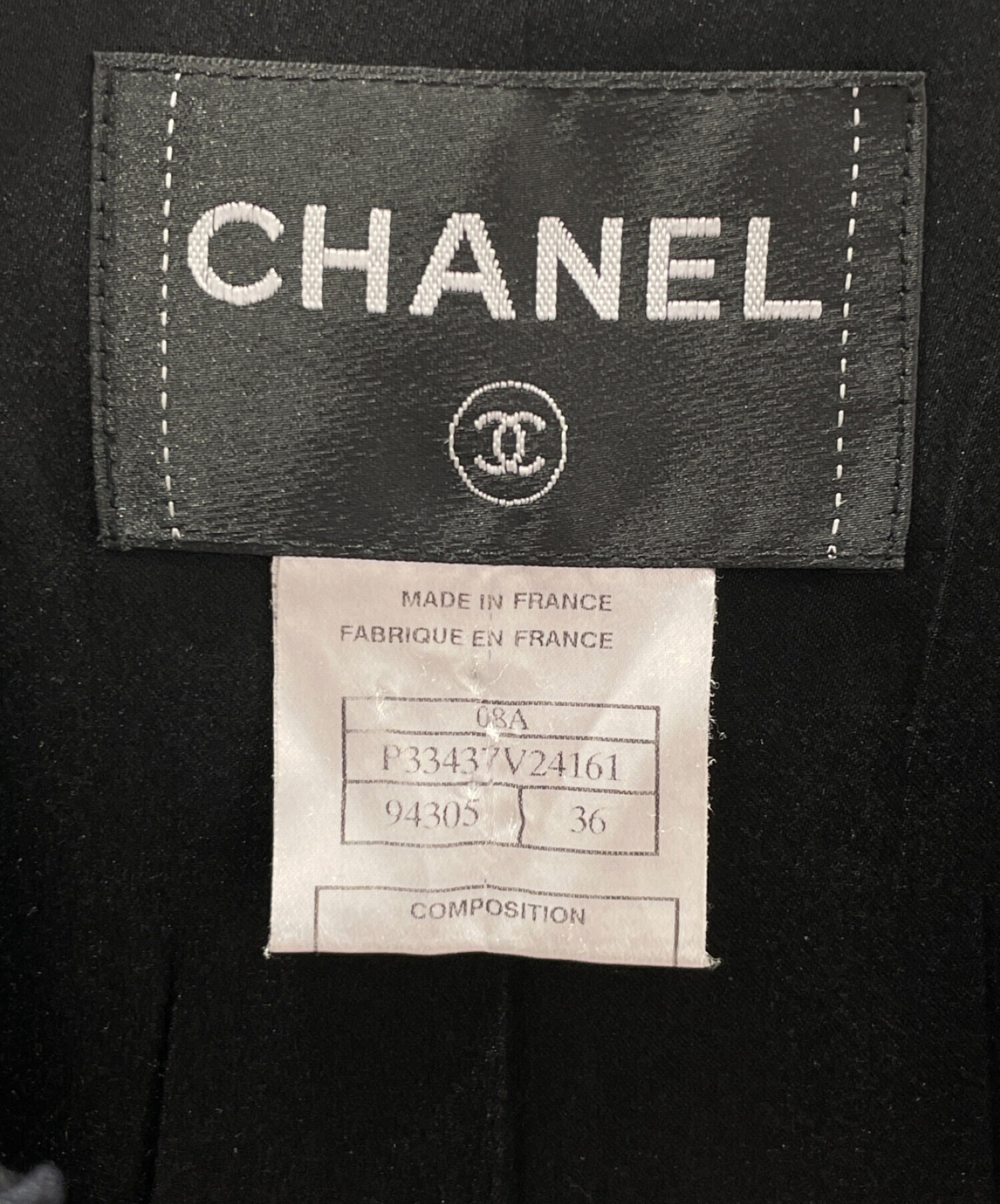 CHANEL (シャネル) ウールリボンコート ブラック サイズ:36