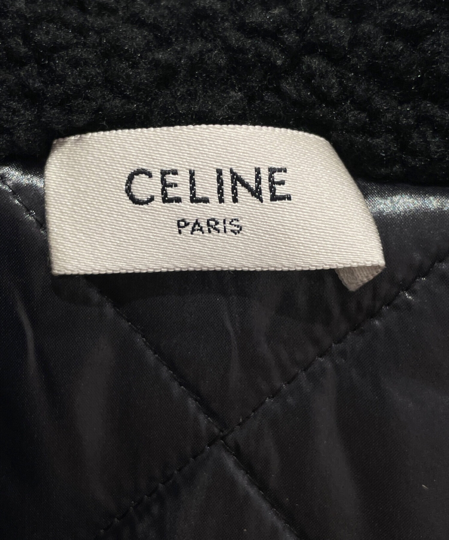 CELINE (セリーヌ) スタッズフリースフーディー ブラック サイズ:S