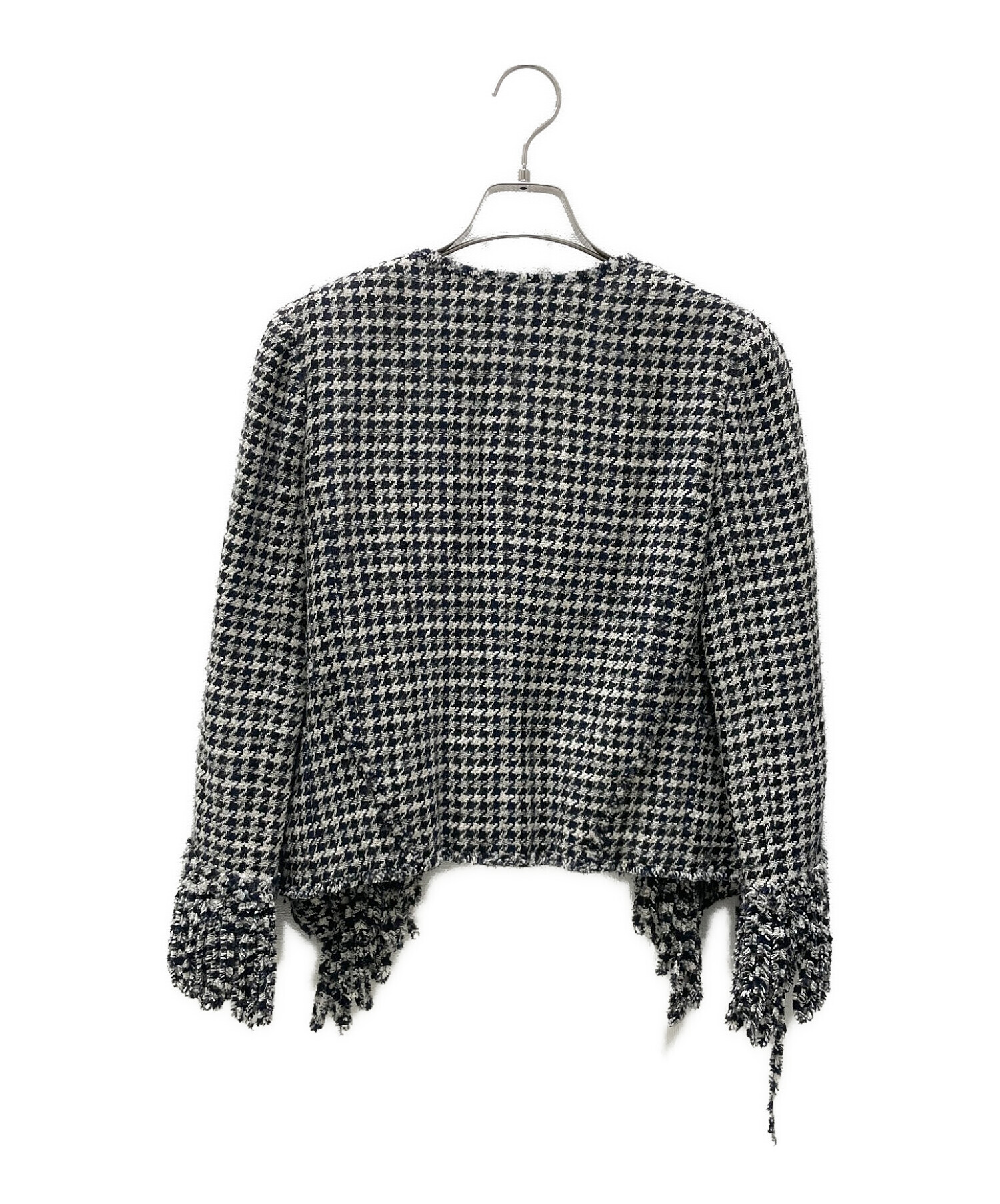 中古・古着通販】CHANEL (シャネル) Fringe Tweed Setup ネイビー