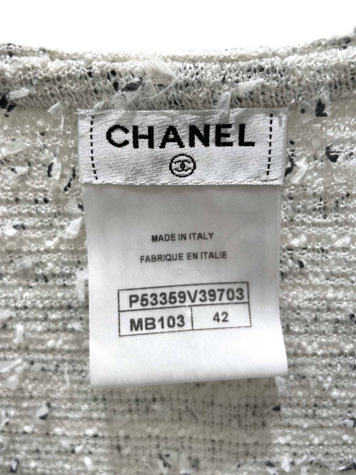 中古・古着通販】CHANEL (シャネル) ツイードワンピース ホワイト