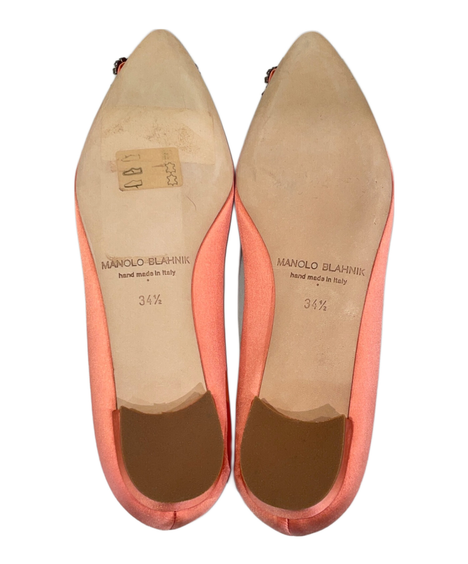 中古・古着通販】Manolo Blahnik (マノロブラニク) フラットパンプス コーラル サイズ: 34 1/2｜ブランド・古着通販  トレファク公式【TREFAC FASHION】スマホサイト