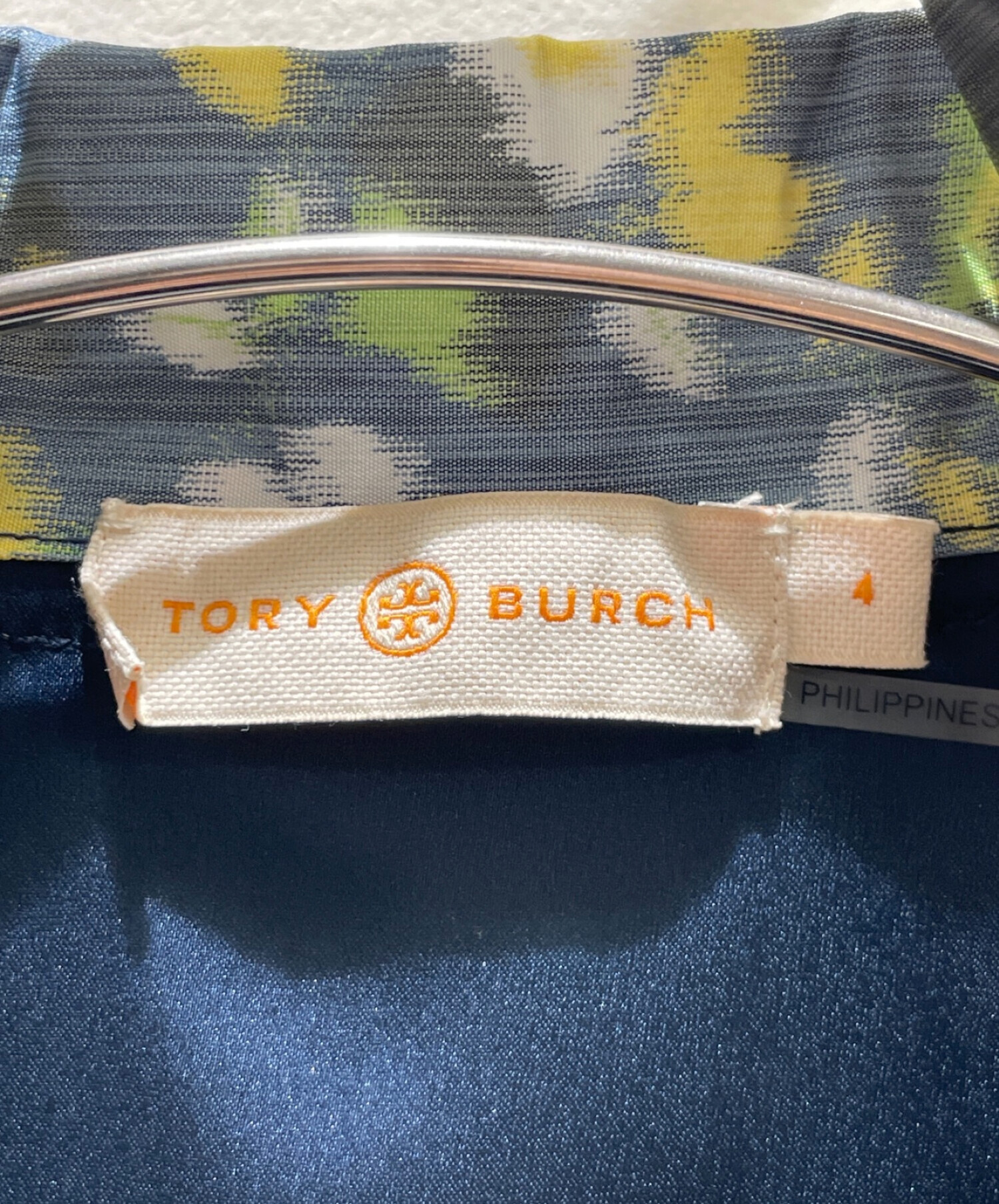 中古・古着通販】TORY BURCH (トリーバーチ) タフタフローラルドレス ネイビー×イエロー サイズ:4｜ブランド・古着通販  トレファク公式【TREFAC FASHION】スマホサイト