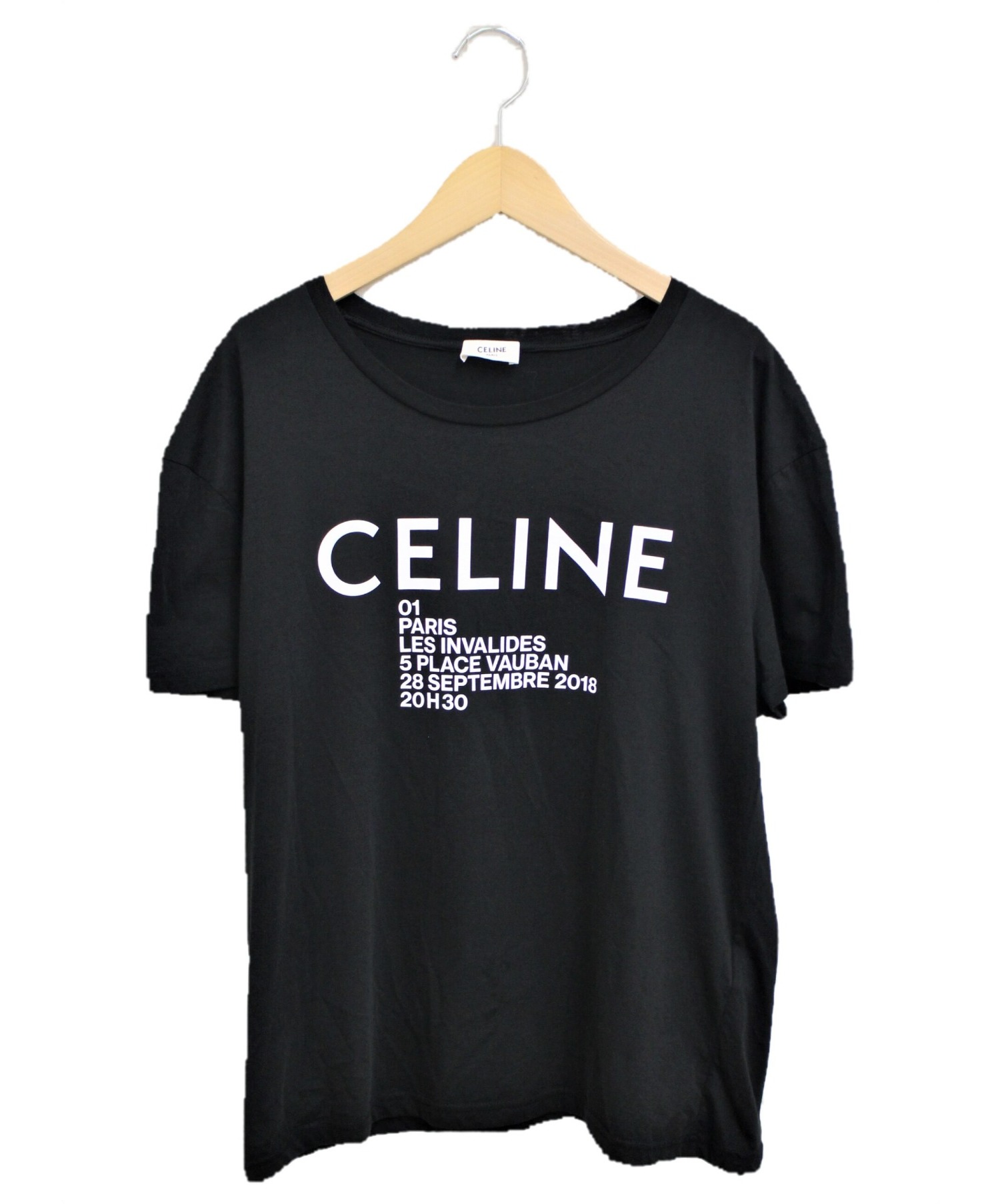 CELINE (セリーヌ) 半袖Tシャツ ブラック サイズ:M