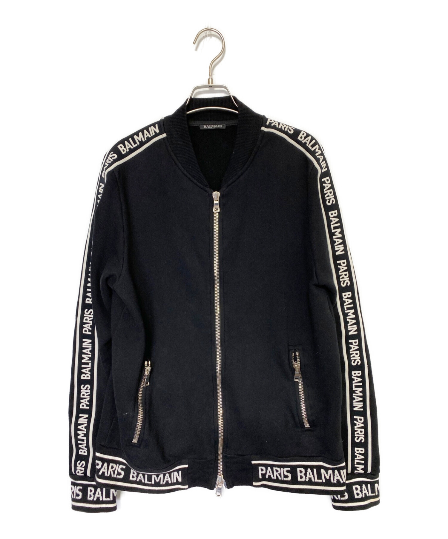 中古・古着通販】BALMAIN (バルマン) Logo Bomber Jacket ブラック