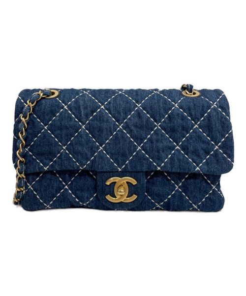 中古・古着通販】CHANEL (シャネル) デニムマトラッセ25 ネイビー