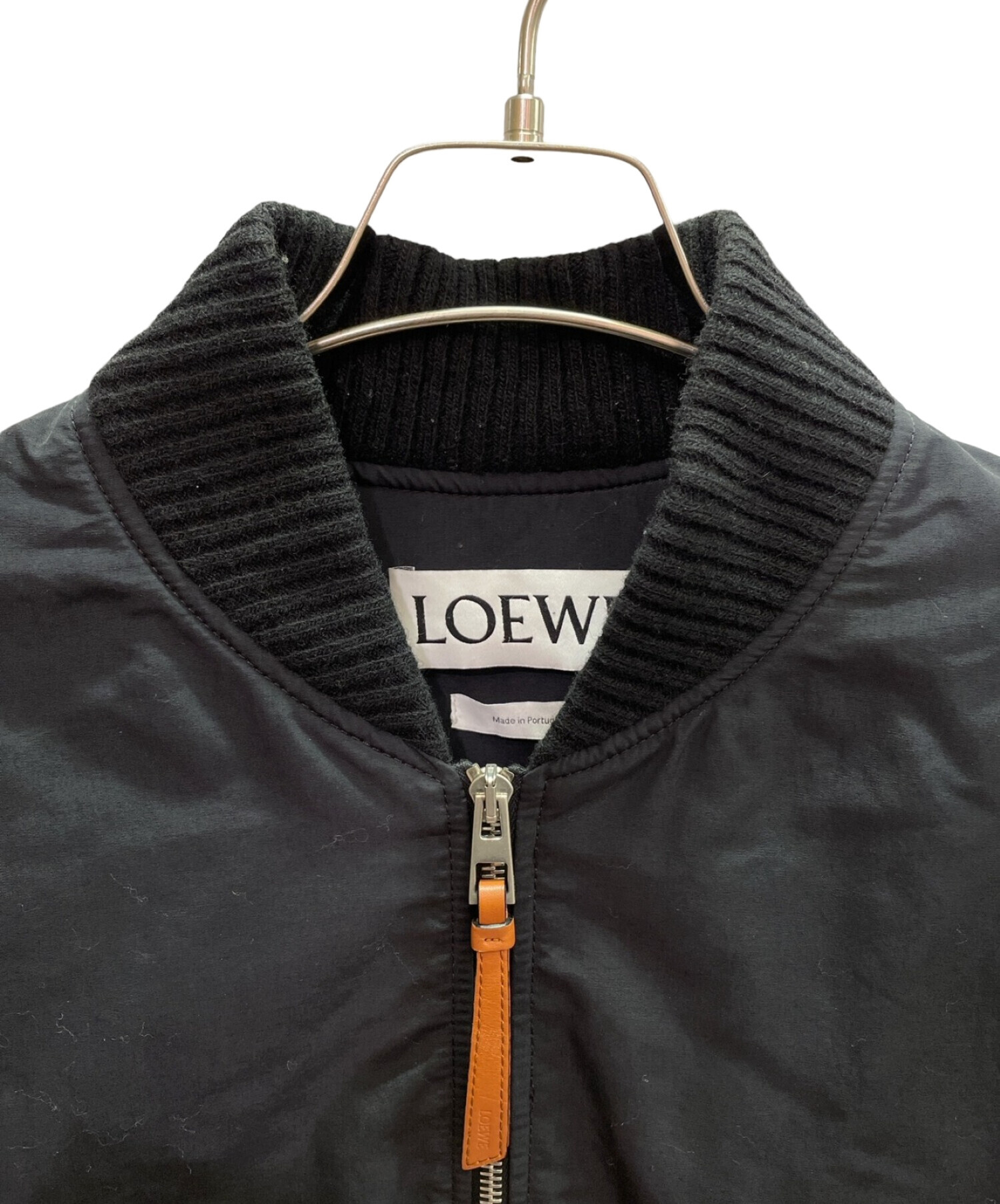 LOEWE (ロエベ) バックプリントボンバージャケット ブラック サイズ:46