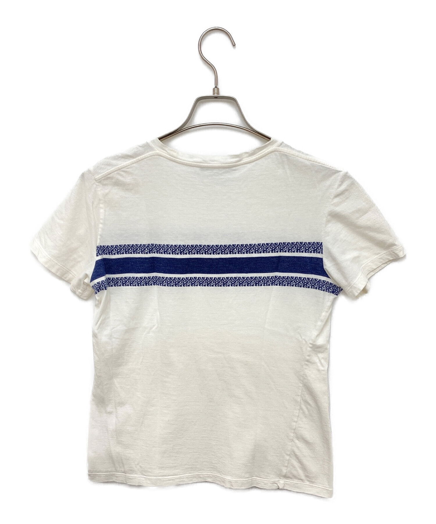 Christian Dior (クリスチャン ディオール) シグネチャーロゴ Tシャツ ホワイト×ブルー サイズ:M