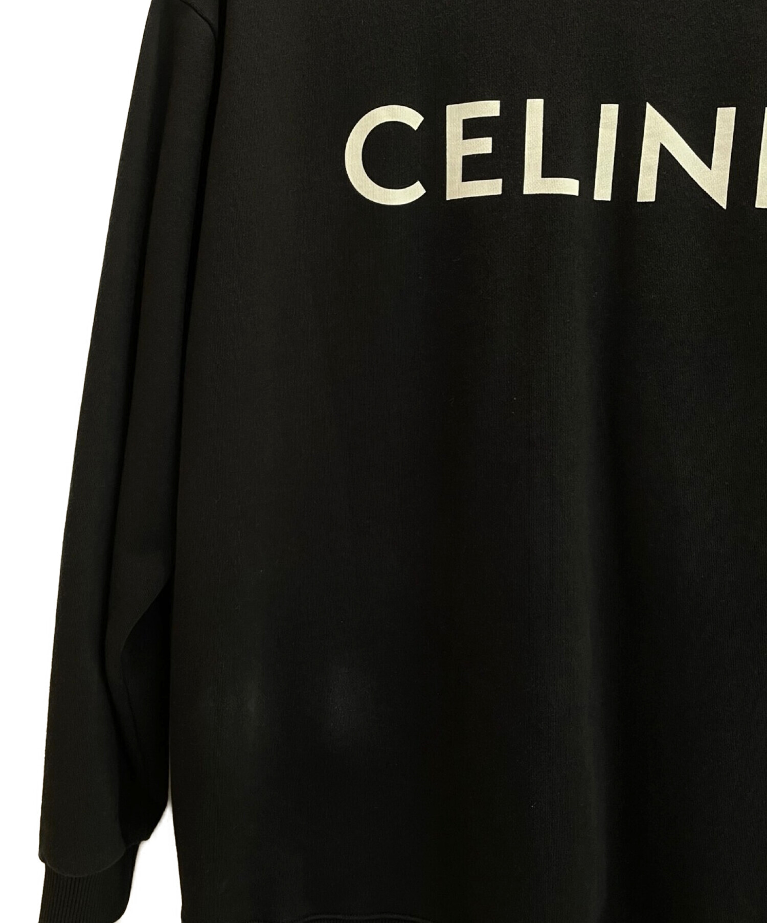 CELINE (セリーヌ) バックロゴオーバーサイズカーディガン ブラック サイズ:M