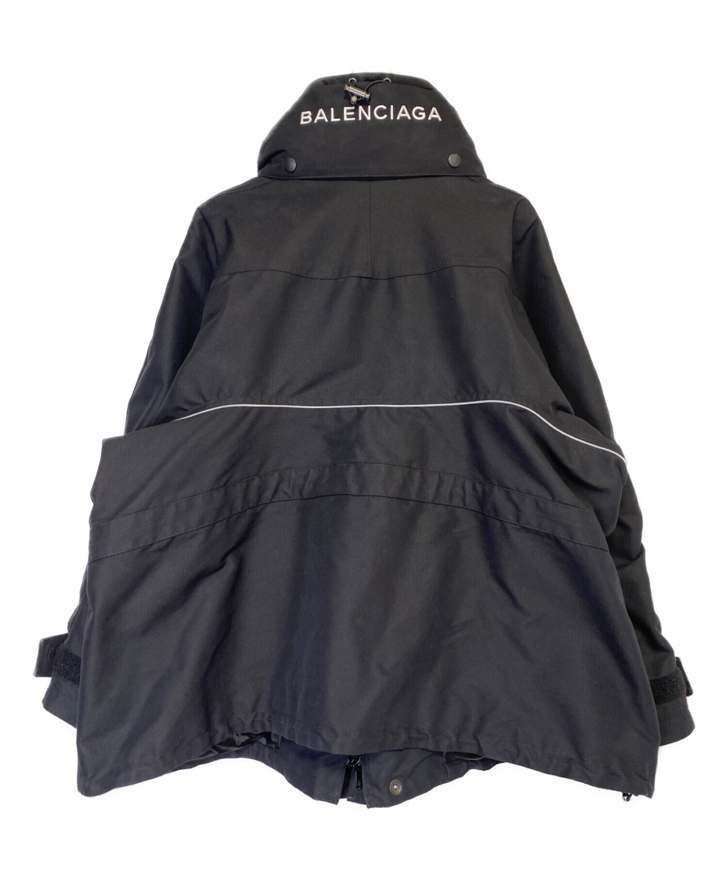 BALENCIAGA (バレンシアガ) オーバーサイズナイロンジャケット ブラック サイズ:34