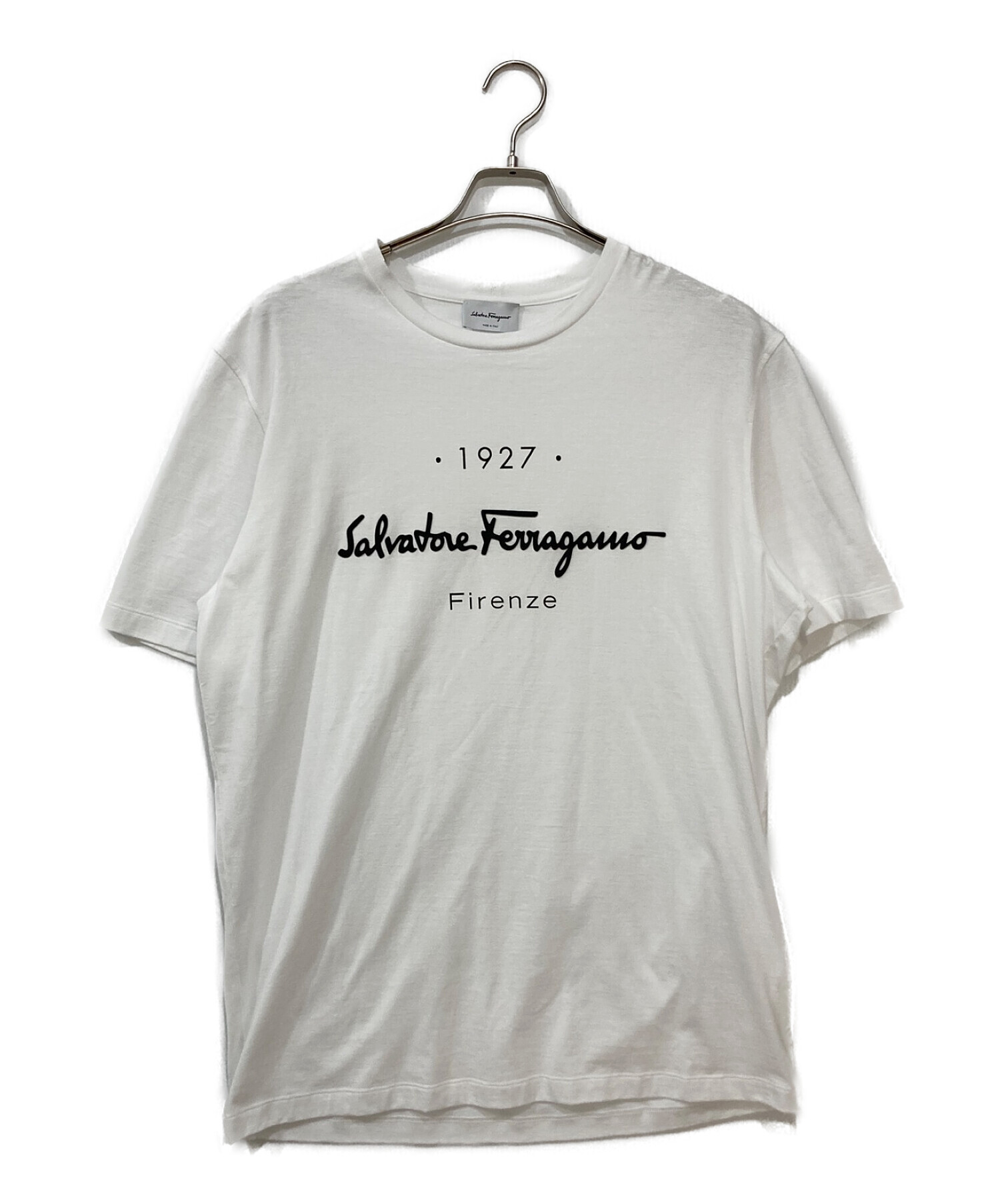 Salvatore Ferragamo (サルヴァトーレ フェラガモ) コットンロゴTシャツ ホワイト サイズ:XL
