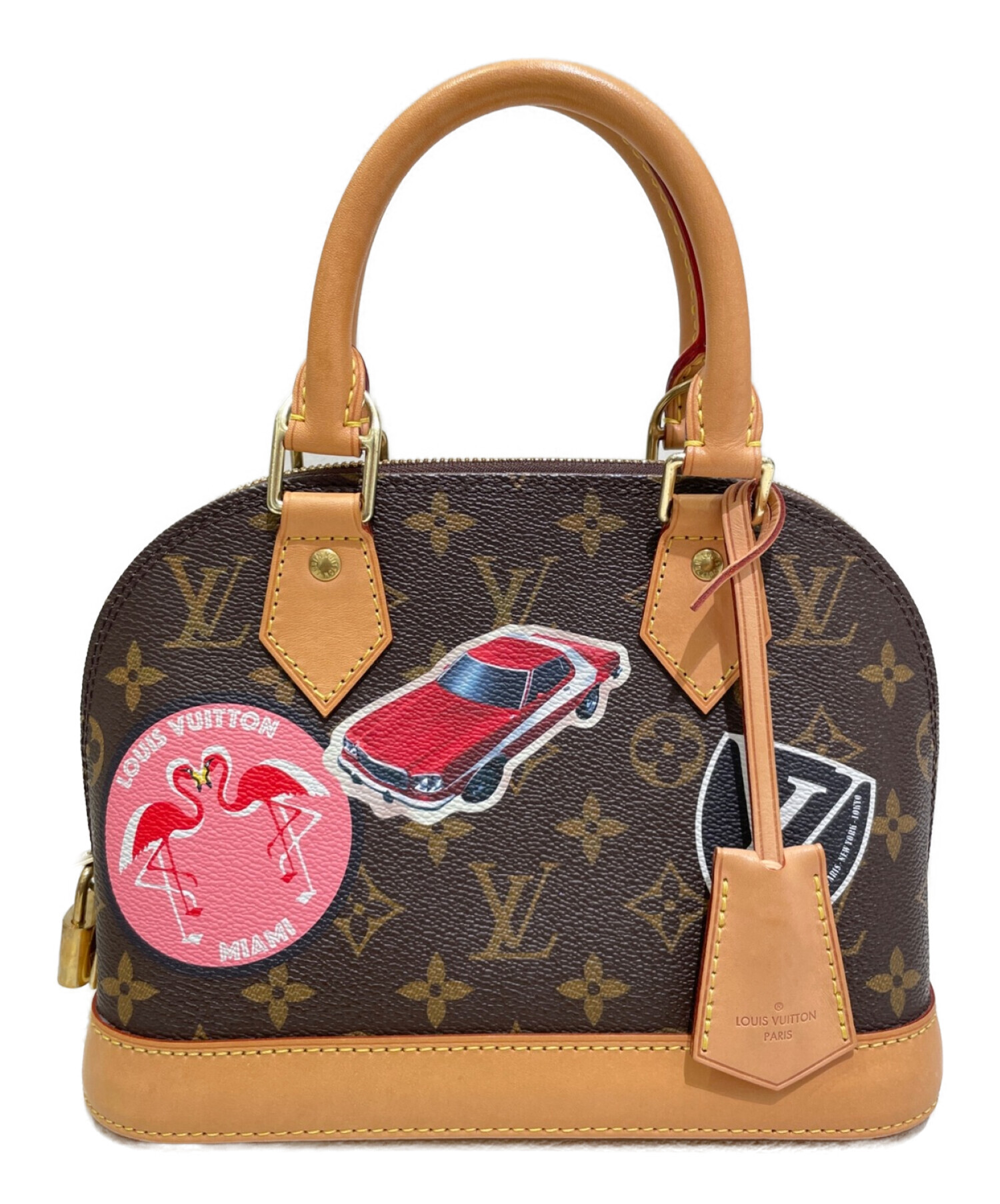 LOUIS VUITTON (ルイ ヴィトン) アルマBB ワールドツアーステッカー ブラウン