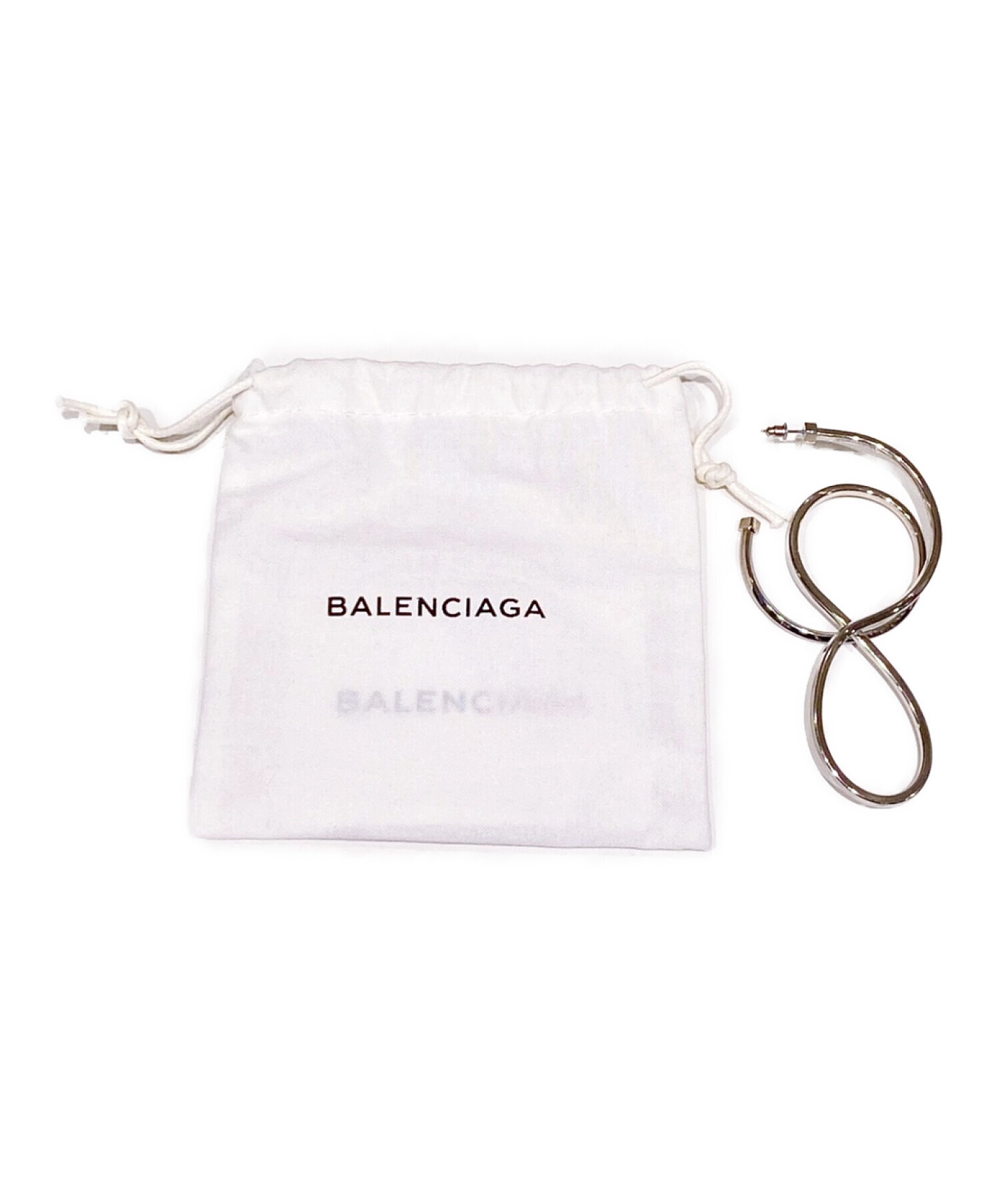 中古・古着通販】BALENCIAGA (バレンシアガ) サークルエラスティックピアス シルバー｜ブランド・古着通販 トレファク公式【TREFAC  FASHION】スマホサイト