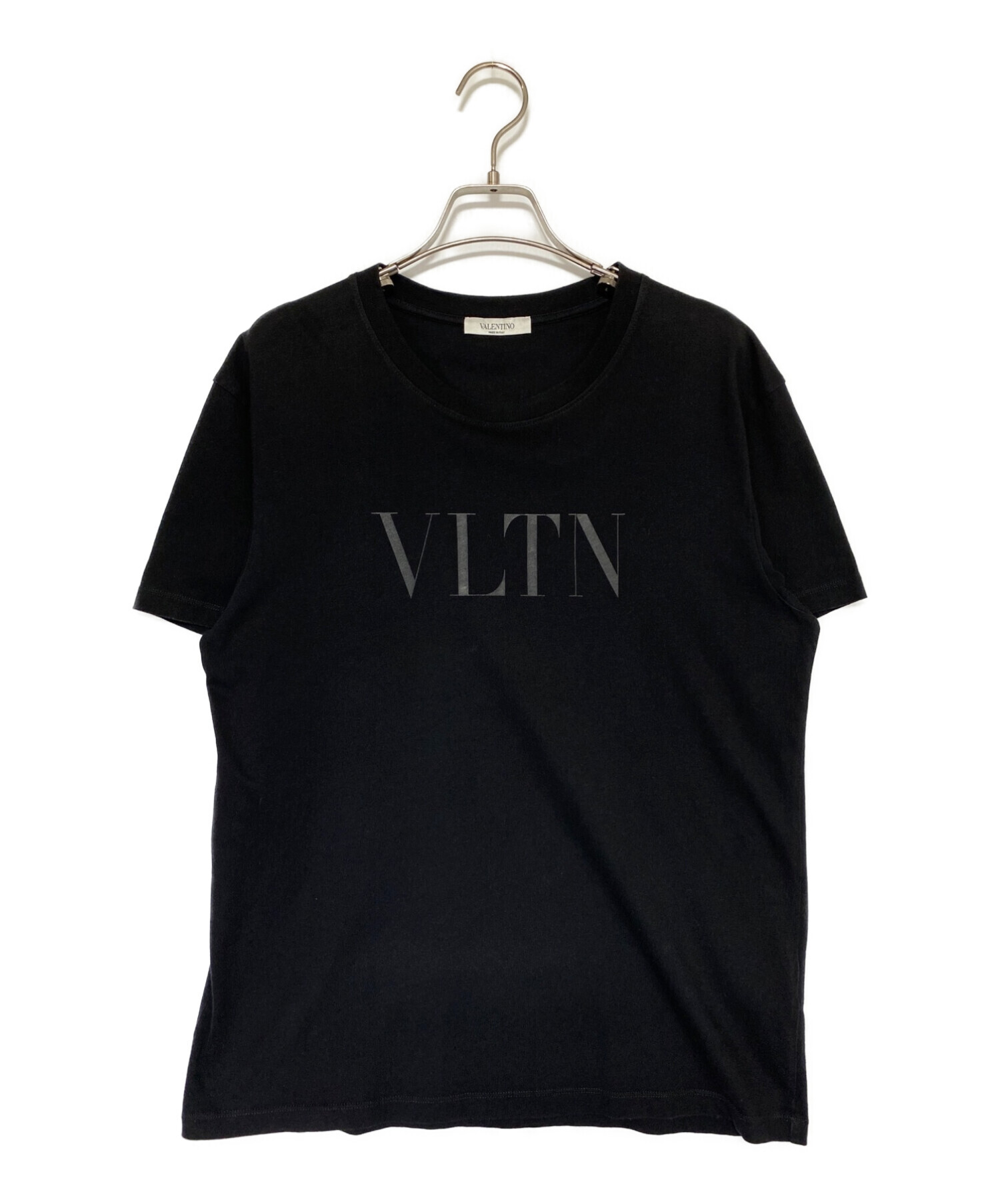 VALENTINO (ヴァレンティノ) VLTN クルーネック 半袖 Tシャツ カットソー ブラック サイズ:M