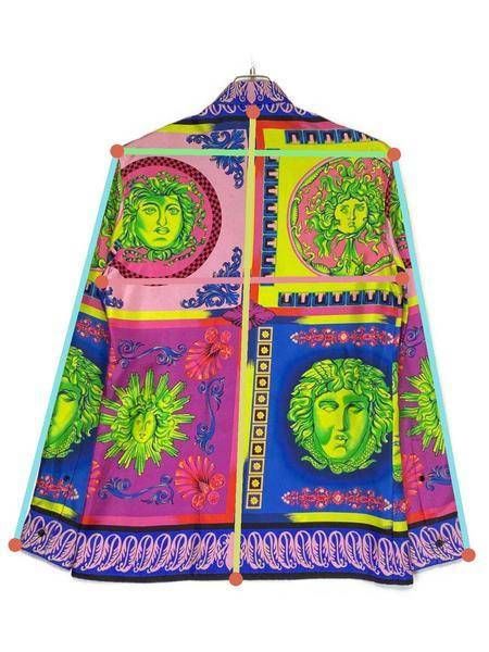 【中古・古着通販】VERSACE (ヴェルサーチ) シルクシャツ マルチ