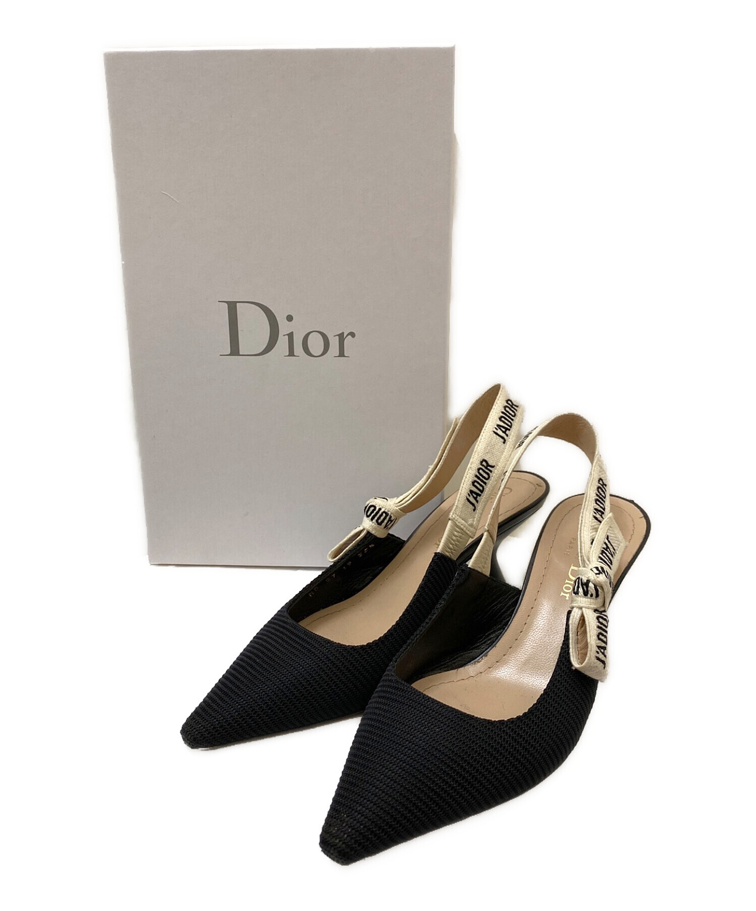 Christian Dior (クリスチャン ディオール) J'ADIOR スリングバックパンプス ブラック サイズ:351/2