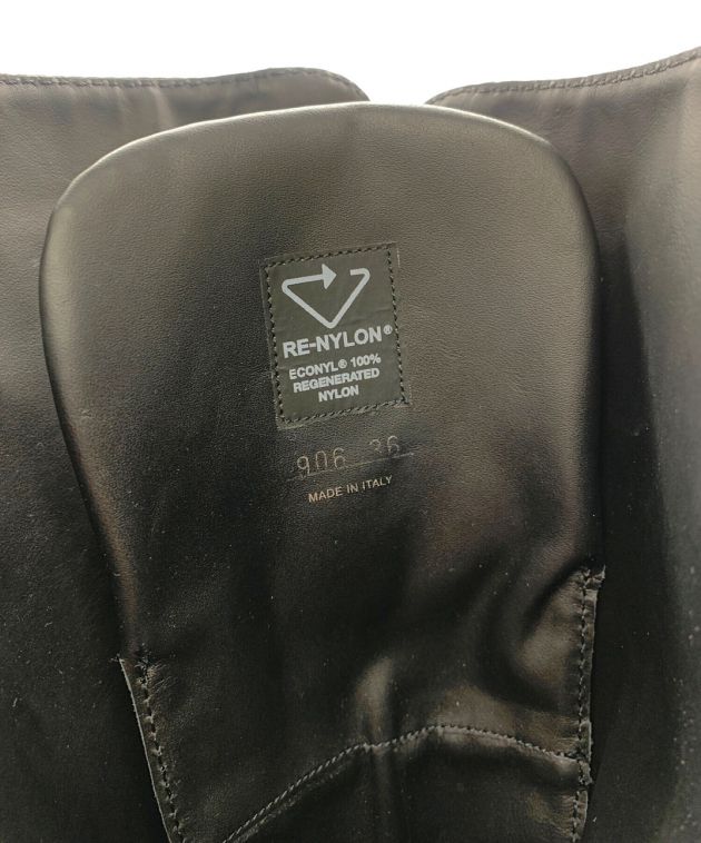 中古・古着通販】PRADA (プラダ) ブラッシュドレザーx Re-Nylon ブーツ 