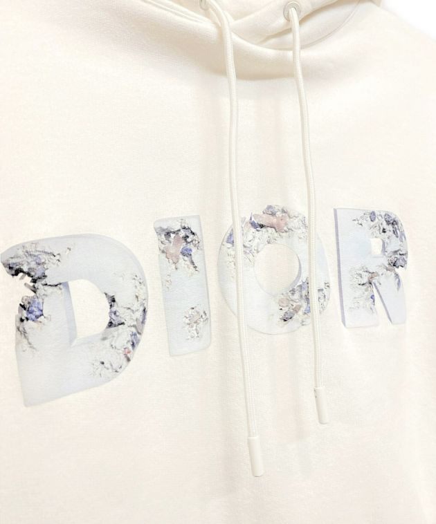 Dior (ディオール) ×Daniel Arsham 2020SS Molton Cotton Hoodie ホワイト サイズ:Ｌ