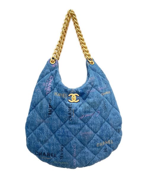 【中古・古着通販】CHANEL (シャネル) マキシデニムホーボーバッグ スカイブルー サイズ:-｜ブランド・古着通販 トレファク公式【TREFAC  FASHION】スマホサイト